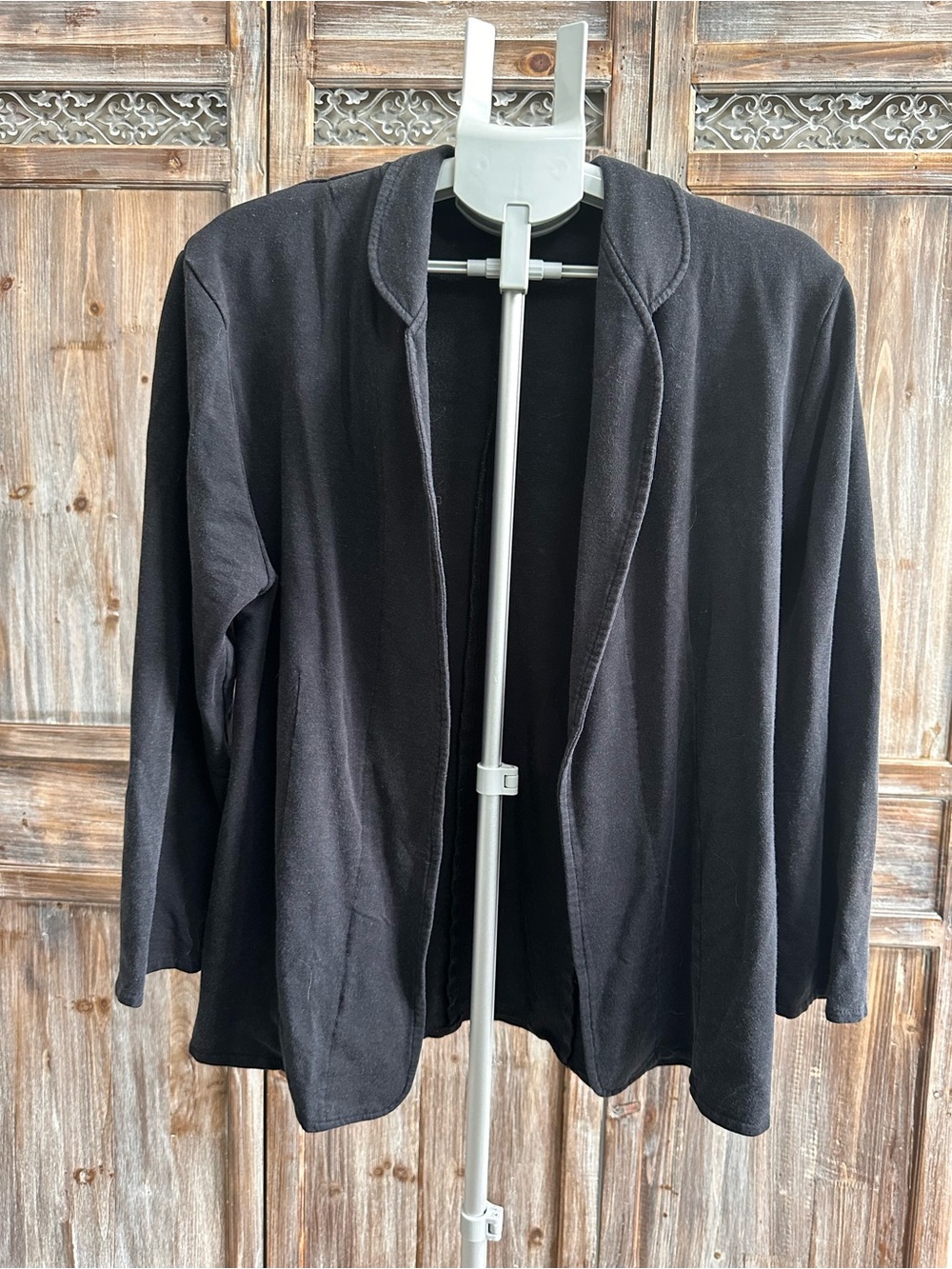envy Black Open-Front Women's Blazer Jacket